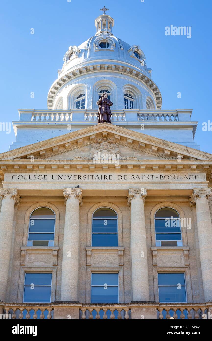 Université de Saint-Boniface, université publique de langue française, située dans la banlieue de Saint-Boniface, Winnipeg, Manitoba, Canada Banque D'Images