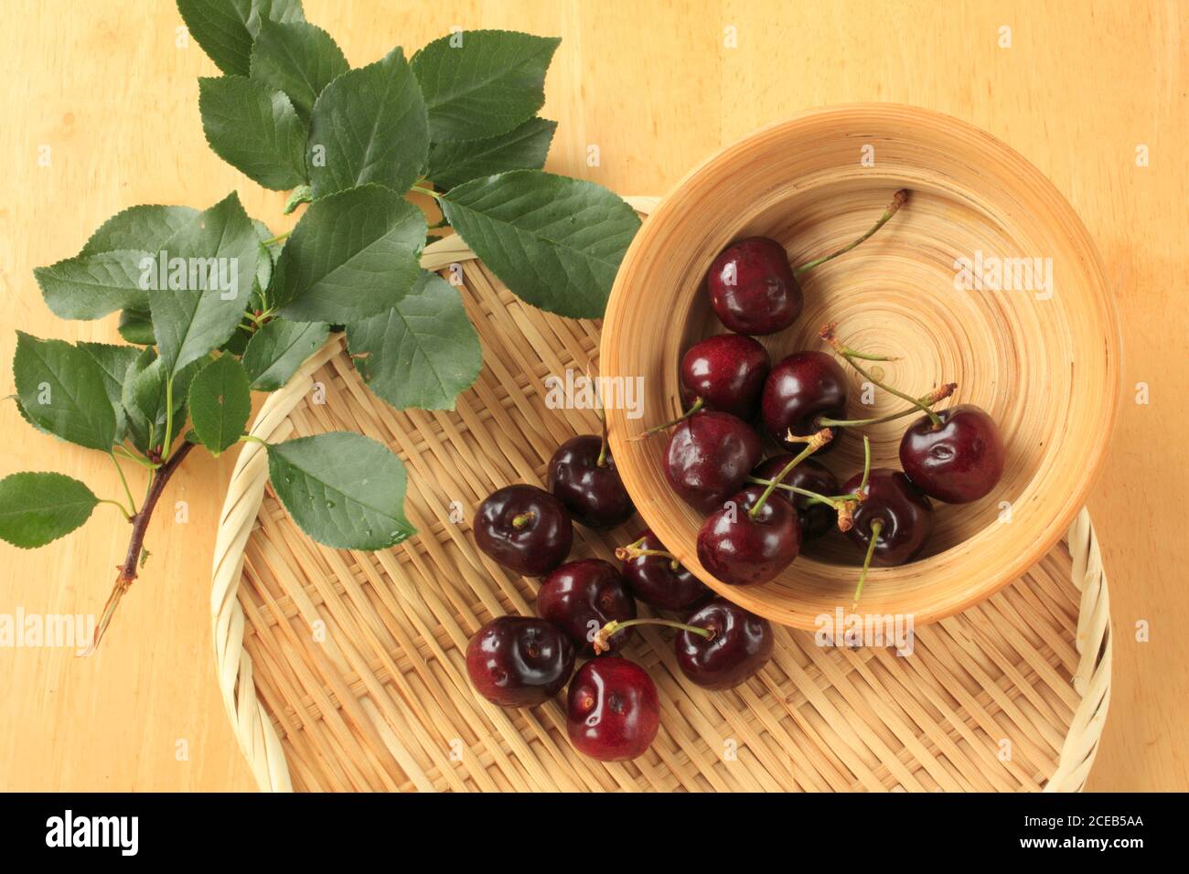 Cerises, fruits, Banque D'Images