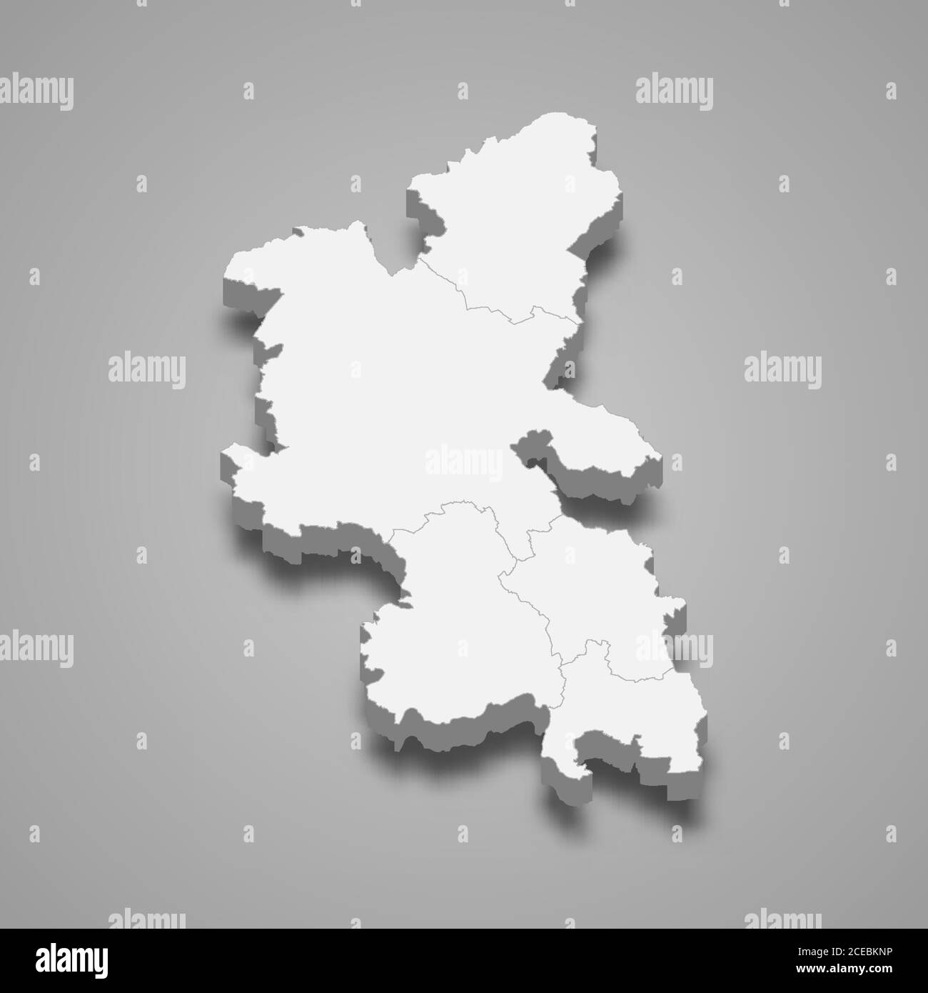 La carte 3d de Buckinghamshire est un comté cérémoniel d'Angleterre Illustration de Vecteur