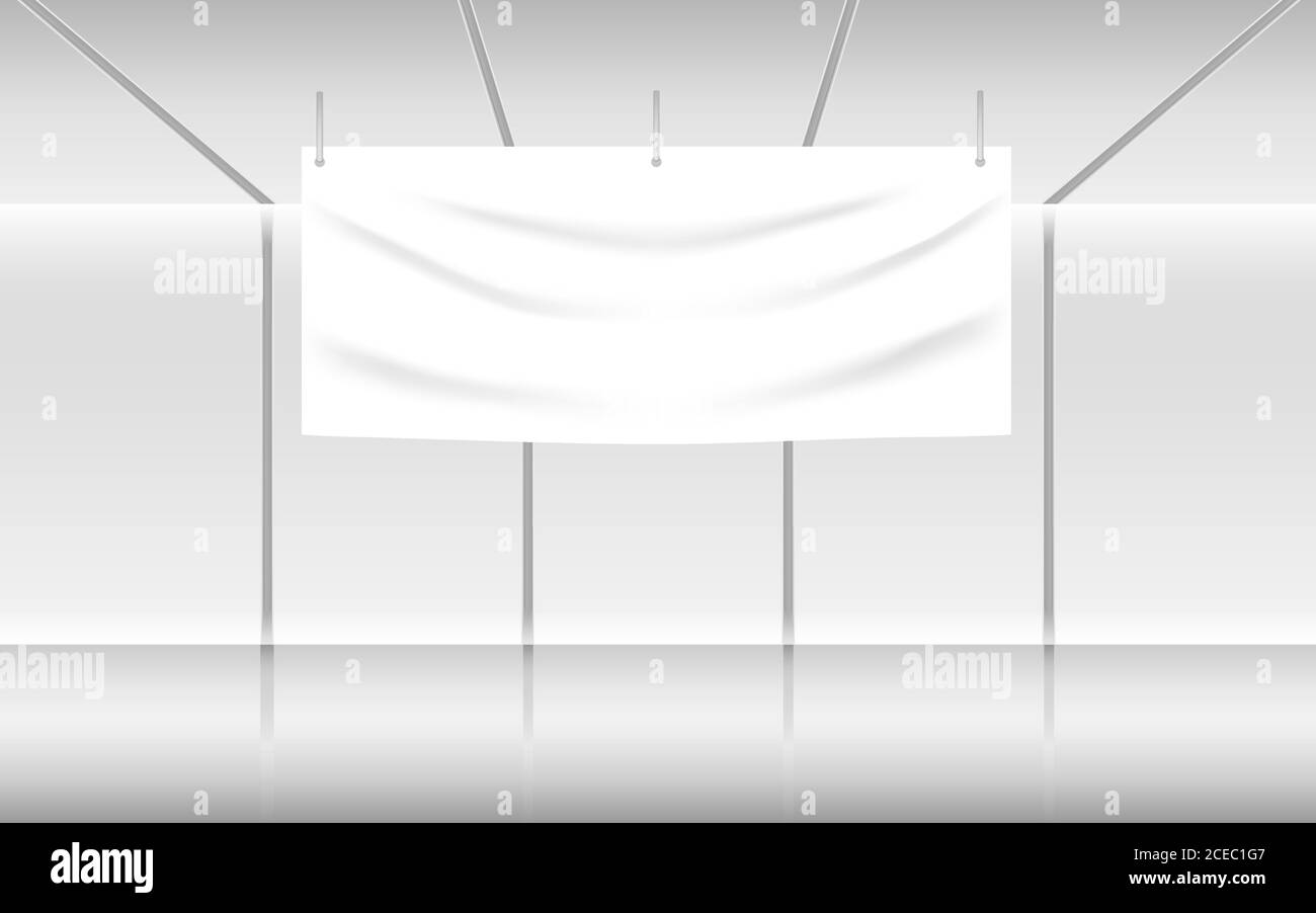 panneau d'affichage blanc dans la salle d'exposition Illustration de Vecteur