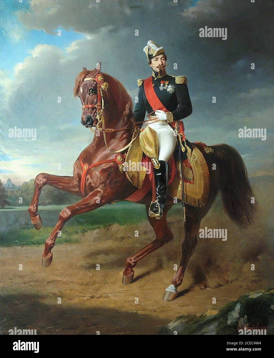 Boutibonne Charles Edward - Napoléon III 2 (Charles Louis Napoléon Bonaparte) - Ecole française - 19e siècle Banque D'Images