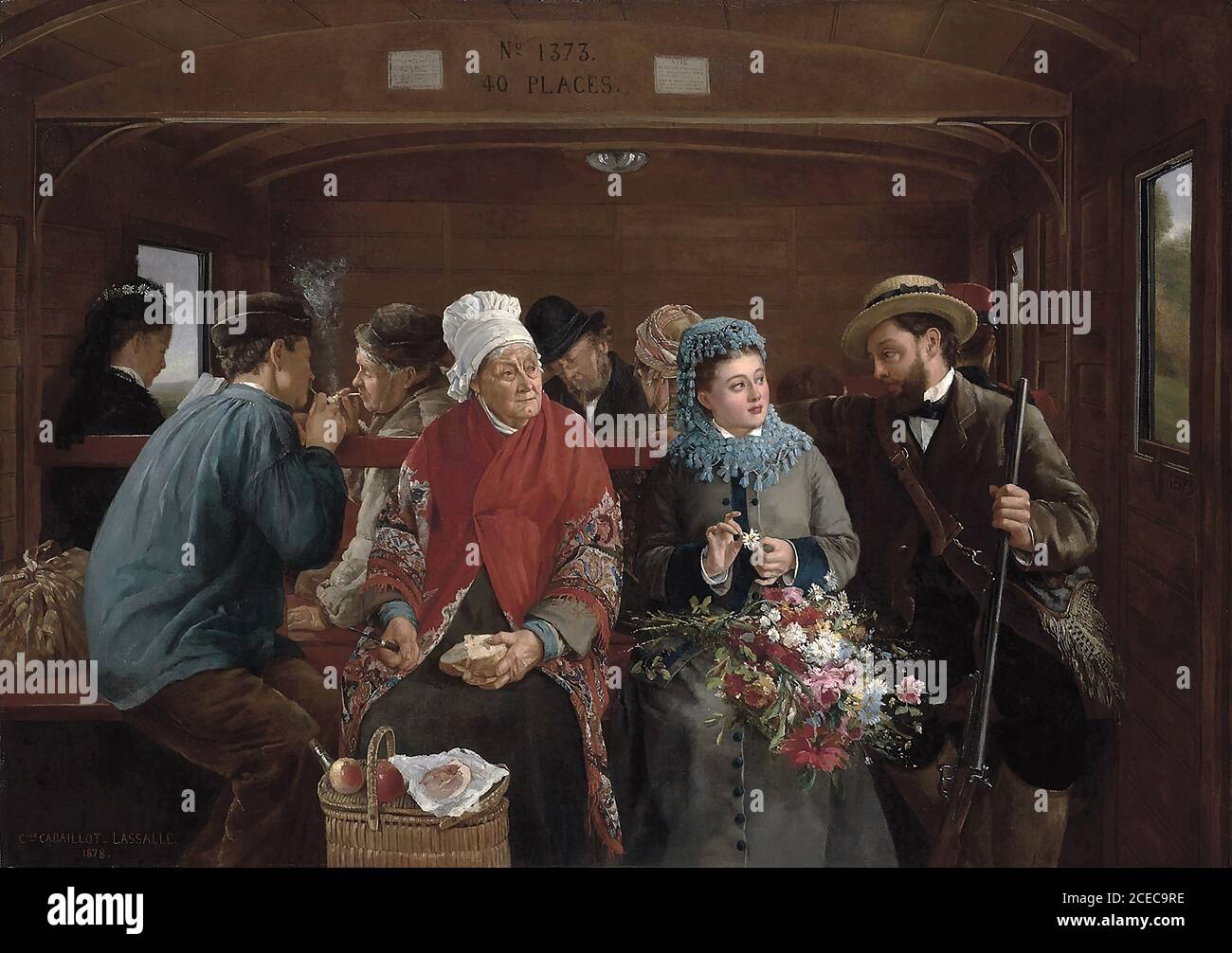 Cabaillot-Lassalle Camille Léopold - le chemin de fer - École française - 19e siècle Banque D'Images
