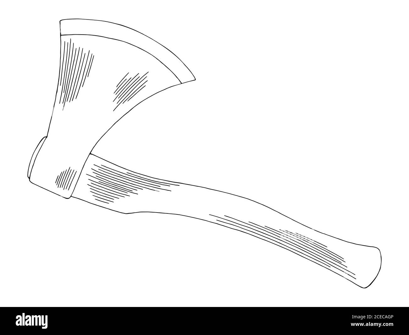 Axe graphique noir blanc isolé esquisse vecteur d'illustration Illustration de Vecteur