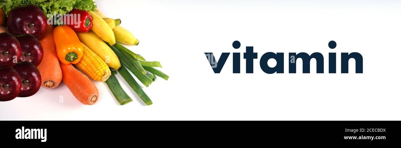 Vitamine alimentation saine alimentation saine alimentation saine fruits et légumes Régime équilibré Banque D'Images