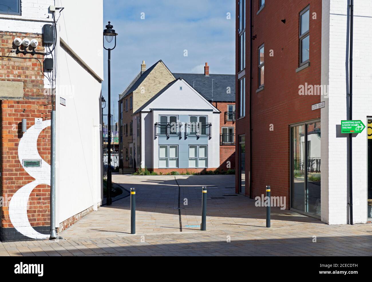 Nouveau logement à Scotts Square, fruit Market, Hull, Humberside, East Yorkshire, Angleterre Banque D'Images