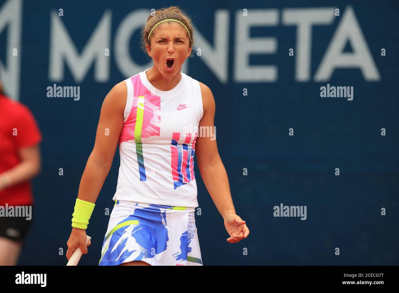 Sara Errani d'Italie est vu pendant le TK Sparta Prague Open 2020, tournoi de tennis de la WTA, comme un substitut à la qualification annulée pour Banque D'Images