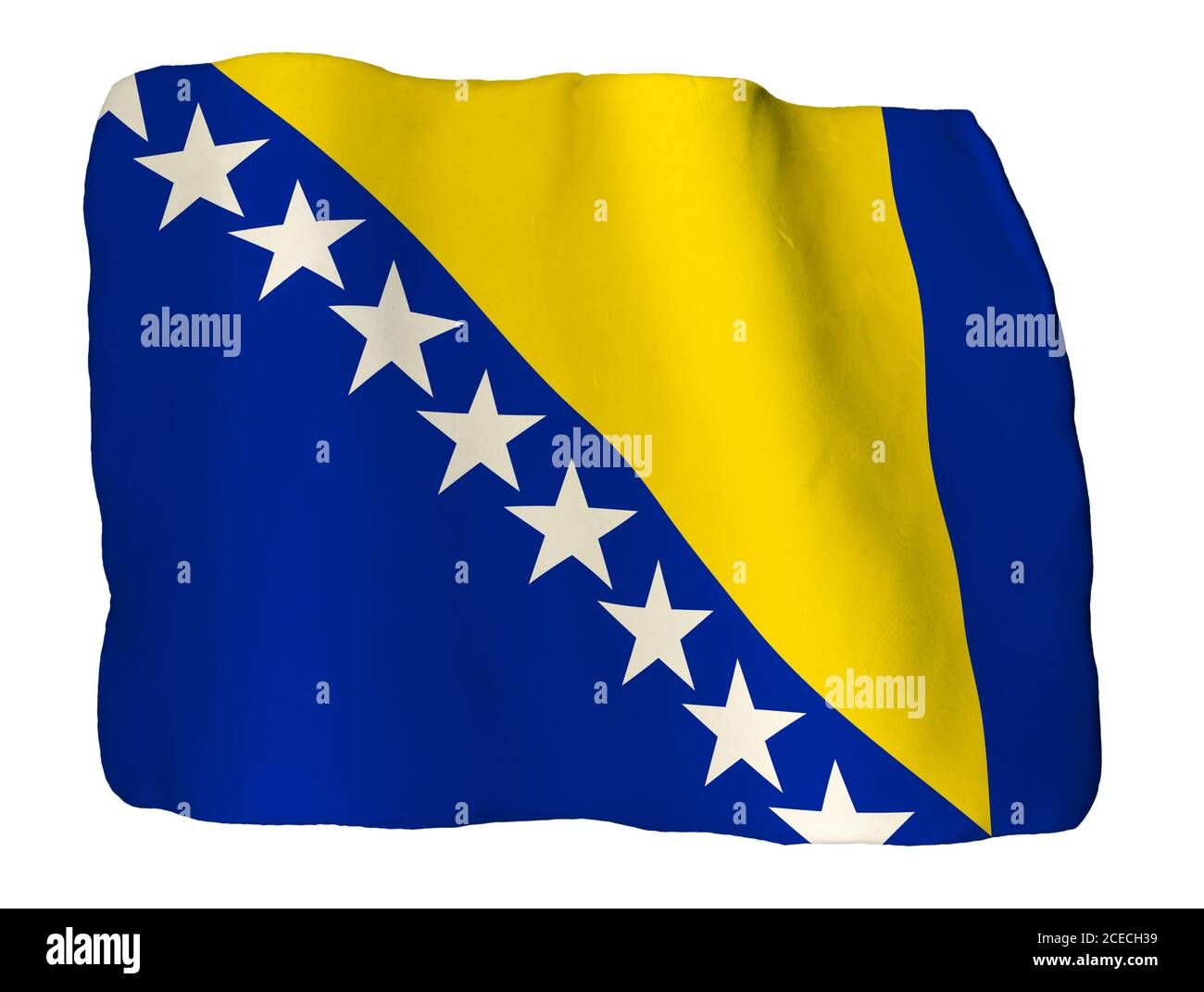 Bosnie-Herzégovine drapeau de la plasticine Banque D'Images