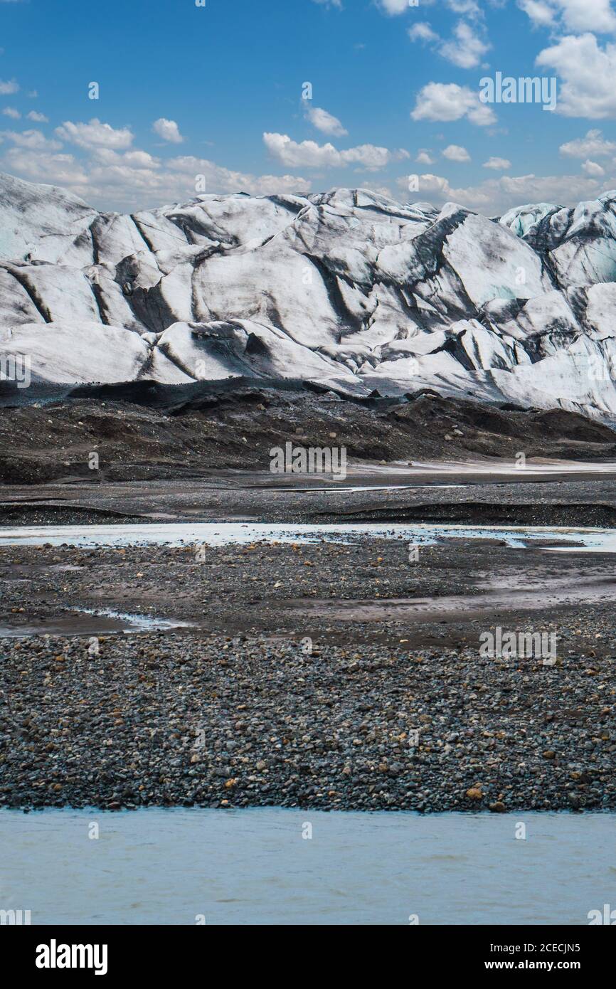 Paysage de montagnes enneigées Banque D'Images