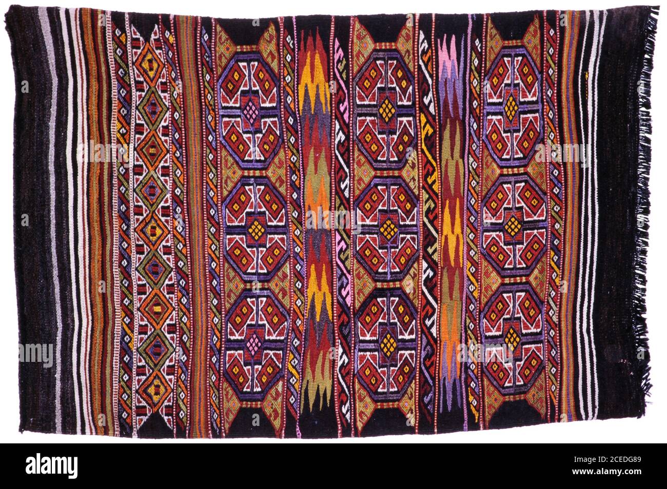 Tapis, tapis et oreillers, faits à la main, reflétant la culture locale. Modèles spécifiques aux cultures anatoliennes. Banque D'Images