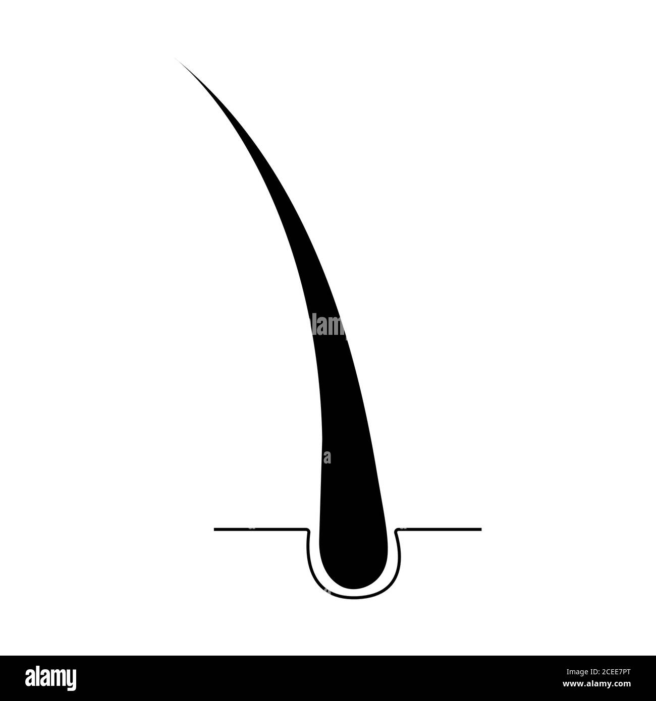 Symbole vectoriel d'icône de traitement des cheveux sur fond blanc Illustration de Vecteur