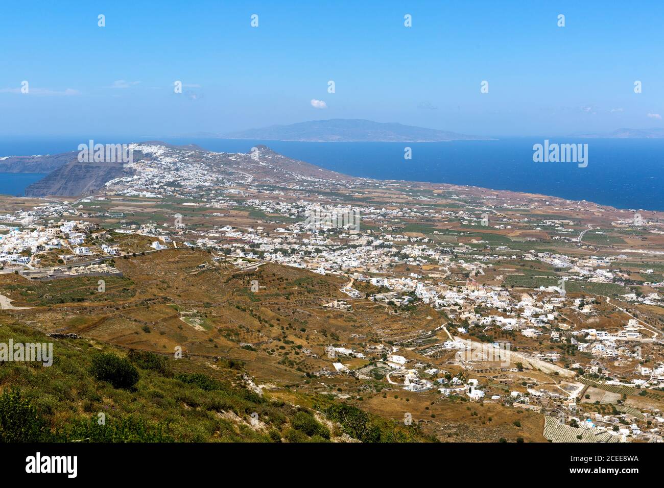 Campagne locale. Santorini Grèce Banque D'Images