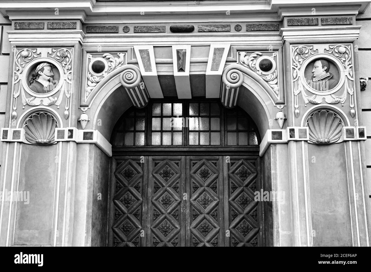 Bel exemple de détail d'architecture à Gdansk, Pologne. Banque D'Images