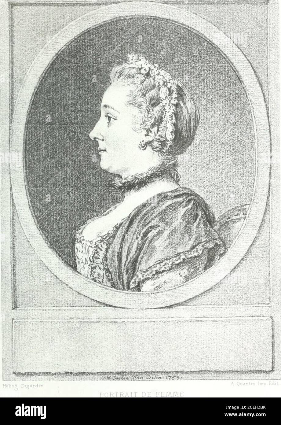 . Collection des Goncourt; dessins, aquarelles et pastels du 18e siècle. courtes, fichu sur les épaules. Dessin sur papier jaunâtre, au crayon noir, rehaussé de manie. Vente Villot. (H., o.3o. — L.,0,18.) (TD , — 24 CHASSELAT44. — Femme assise sur un fauteuil. 5 V de face, un pied dont la pointe est pertinente, mis sur un coussin. Coiffure dans la laque est piqué une rose, ample fichu, rose au fleur à échelle. Dessin sur papier jaune, au crayon noir rehausé de manie. Vente Villot. (H., o,3o. — L., 0,20.) COCHIN (CHARLES-NICOLAS) « Lalerte crayonneur, dans une silhouette à la Guardi, du PET Banque D'Images . Collection des Goncourt; dessins, aquarelles et pastels du 18e siècle. courtes, fichu sur les épaules. Dessin sur papier jaunâtre, au crayon noir, rehaussé de manie. Vente Villot. (H., o.3o. — L.,0,18.) (TD , — 24 CHASSELAT44. — Femme assise sur un fauteuil. 5 V de face, un pied dont la pointe est pertinente, mis sur un coussin. Coiffure dans la laque est piqué une rose, ample fichu, rose au fleur à échelle. Dessin sur papier jaune, au crayon noir rehausé de manie. Vente Villot. (H., o,3o. — L., 0,20.) COCHIN (CHARLES-NICOLAS) « Lalerte crayonneur, dans une silhouette à la Guardi, du PET Banque D'Images