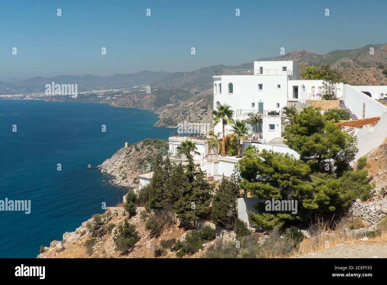 Andalousie en Espagne : la côte sauvage entre la Herradura et Nerja Banque D'Images