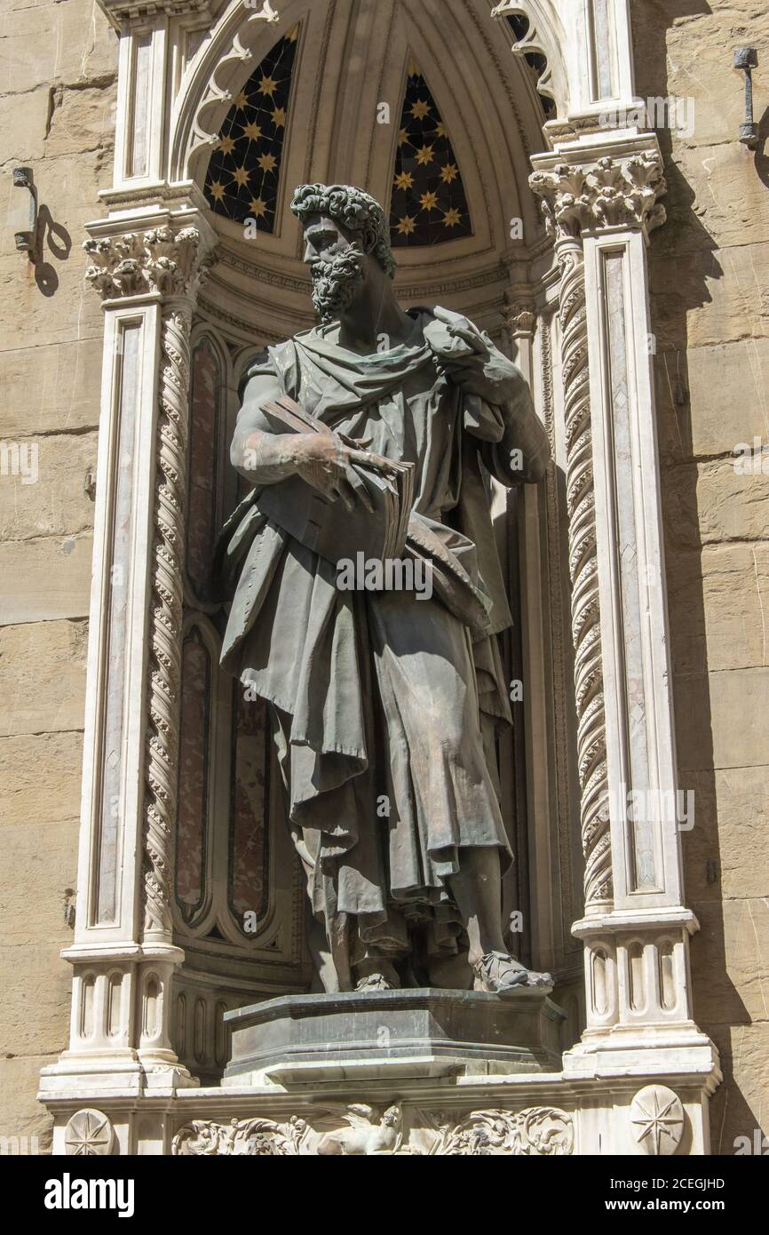 L'église Orsanmichele à Florence Banque D'Images