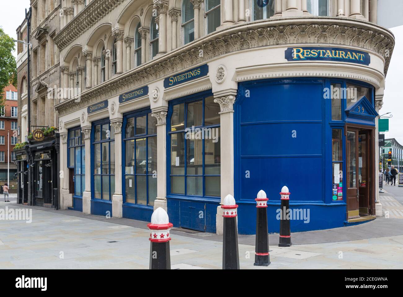 Restaurant de fruits de mer Sweetings à Queen Victoria Street, City of London, Angleterre, Royaume-Uni Banque D'Images