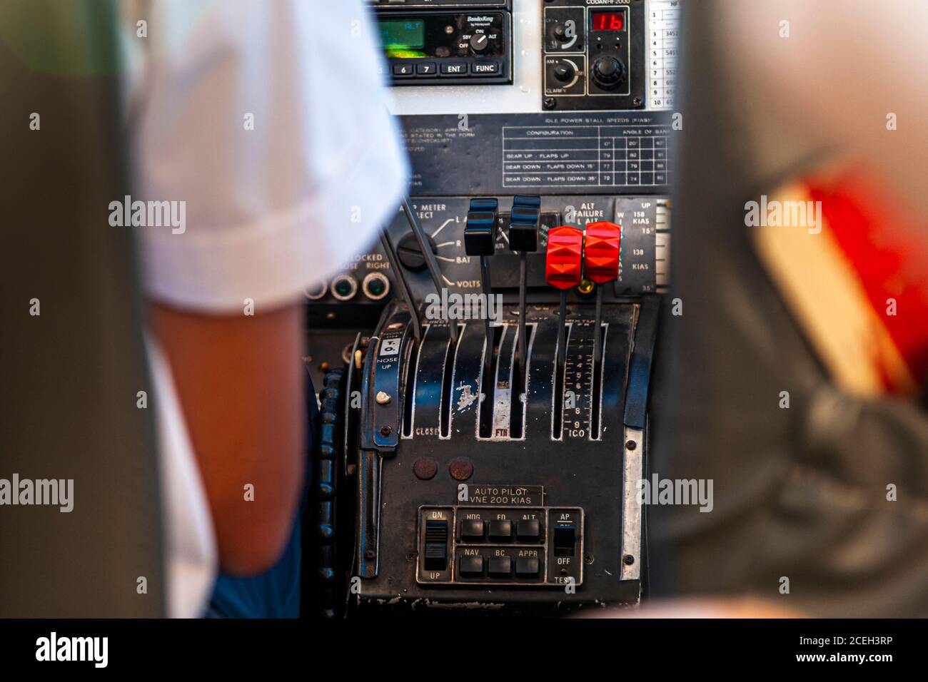 Le Top End : dans le cockpit lors d'un vol au-dessus de l'Australie septentrionale Banque D'Images