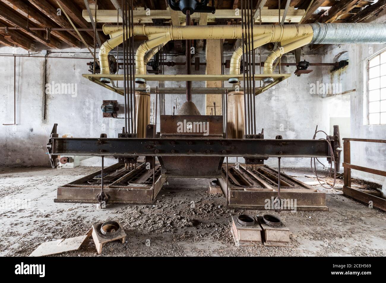 Italie Veneto Silea - archéologie industrielle - Chiari & Forti - moulin à huile d'Exformer Banque D'Images