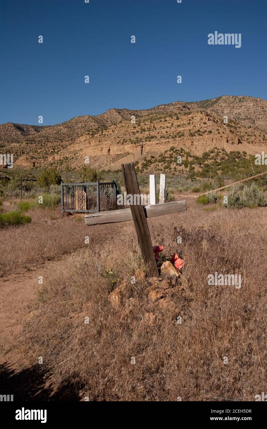 La ville fantôme de Sego a été fondée en 1910 en tant que ville minière de charbon dans Sego Canyon, Utah, pour fournir du charbon au chemin de fer de Thompson Springs, à huit kilomètres Banque D'Images