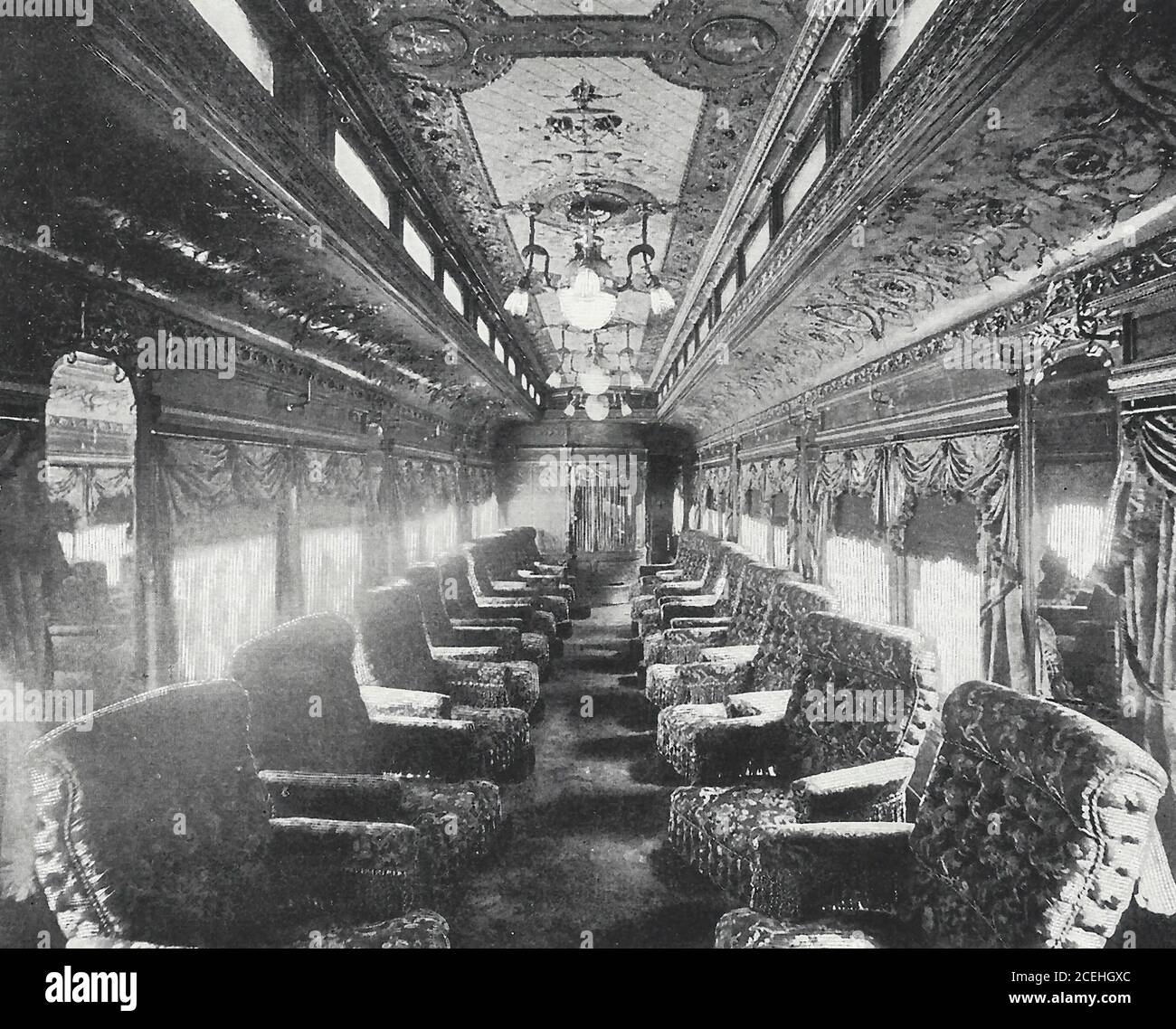 Lake Shore Limited, Wagner Drawing Room car, Luxury train Travel, vers 1920 Banque D'Images