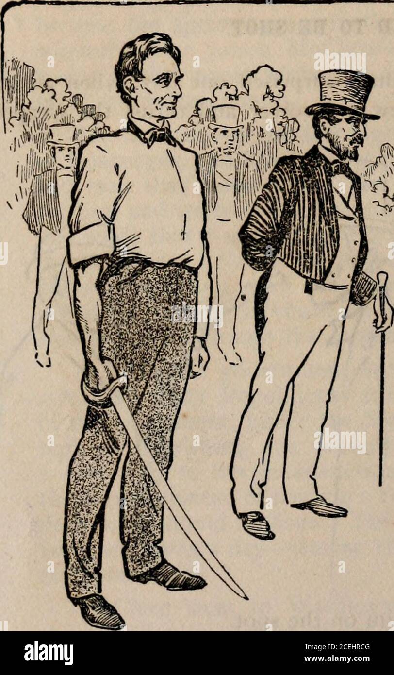 . Les fils et les histoires de 'Abe' Lincoln : une collection complète des anecdotes drôles et pleines d'esprit qui ont rendu Lincoln célèbre comme le plus grand tueur d'histoire de l'Amérique [extraits]. LE TEMPS PERDU N'A PAS ÉTÉ COMPTÉ. Thurlow Weed, le journaliste et homme politique vétéran, a un jour relaté comment, quand il s'opposait aux revendications de Montgomery Blair, qui aspirait à un fils ET DES HISTOIRES de 65. 67 lui sur le domaine de l'honneur. Pendant ce temps, Mlle Todd a augmenté Shields ireen écrivant une autre lettre au journal, dans laquelle elle a dit: J'entends la manière de ces pompiers est de donner à la partie contestée le choix des armes, ce qui est le cas, mal dire Banque D'Images