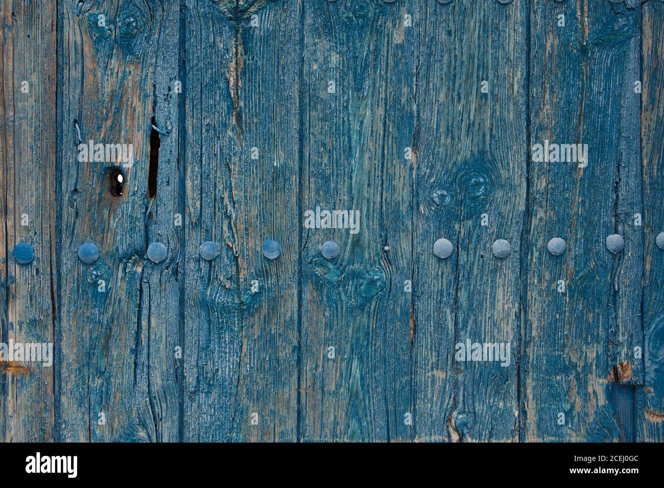 Fragment d'une ancienne porte en bois à Alberite de San Juan, Espagne. Banque D'Images