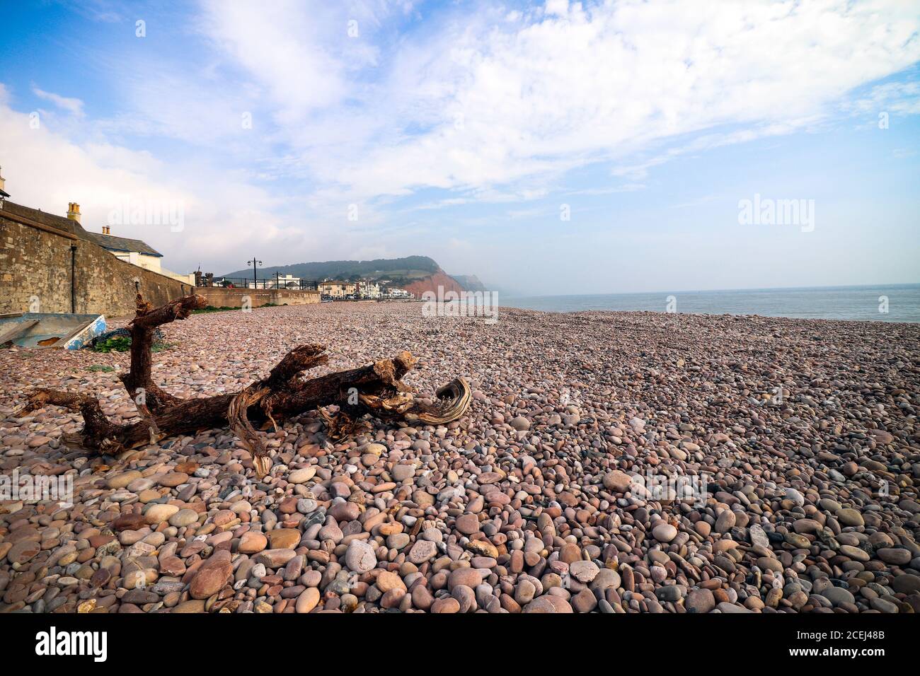 Plage de Sidmouth dans le Devon Banque D'Images
