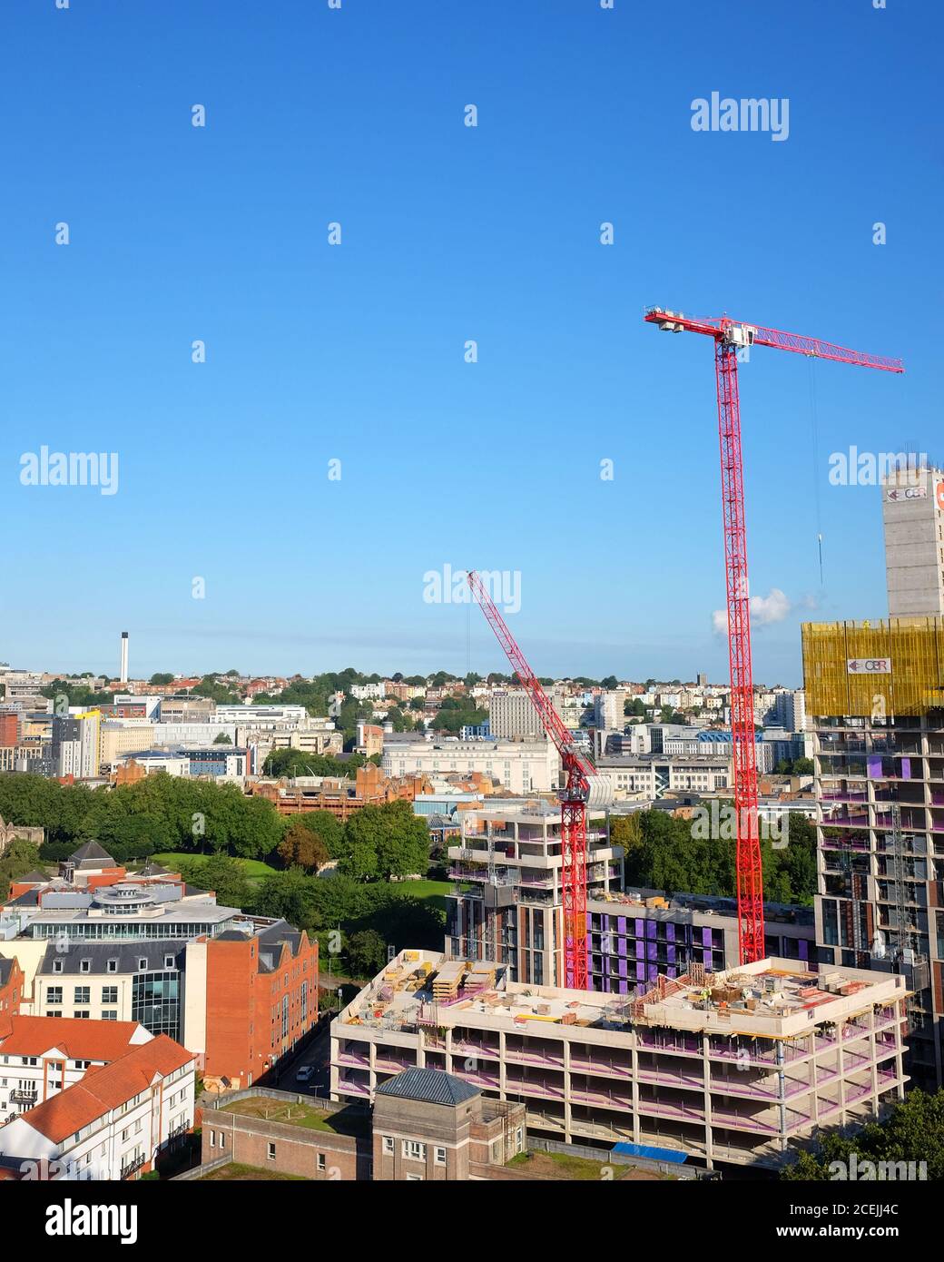 2020 août - le centre-ville de Bristol d'en haut Banque D'Images