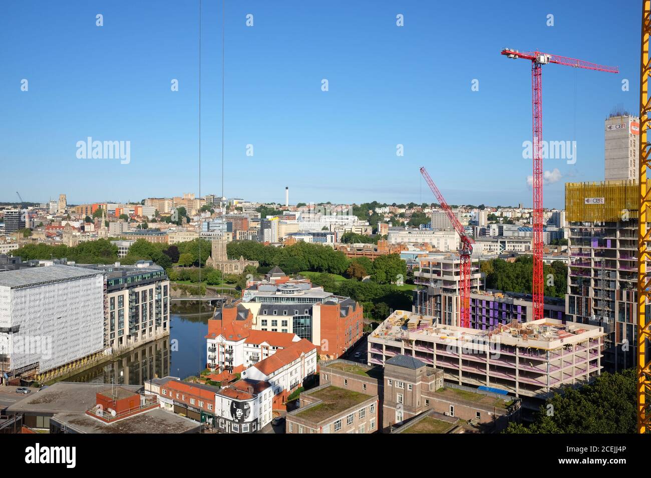 2020 août - le centre-ville de Bristol d'en haut Banque D'Images