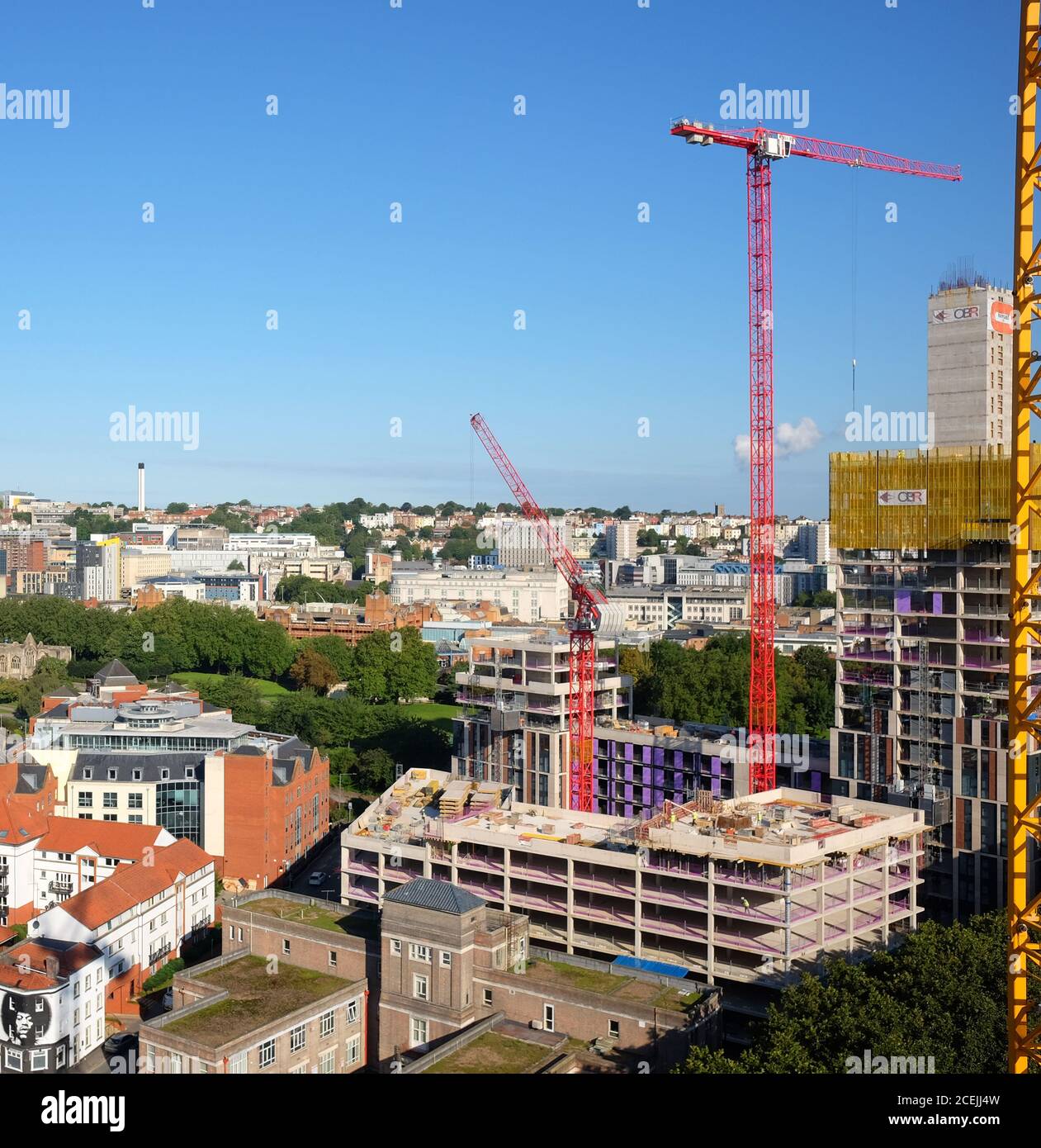 2020 août - le centre-ville de Bristol d'en haut Banque D'Images