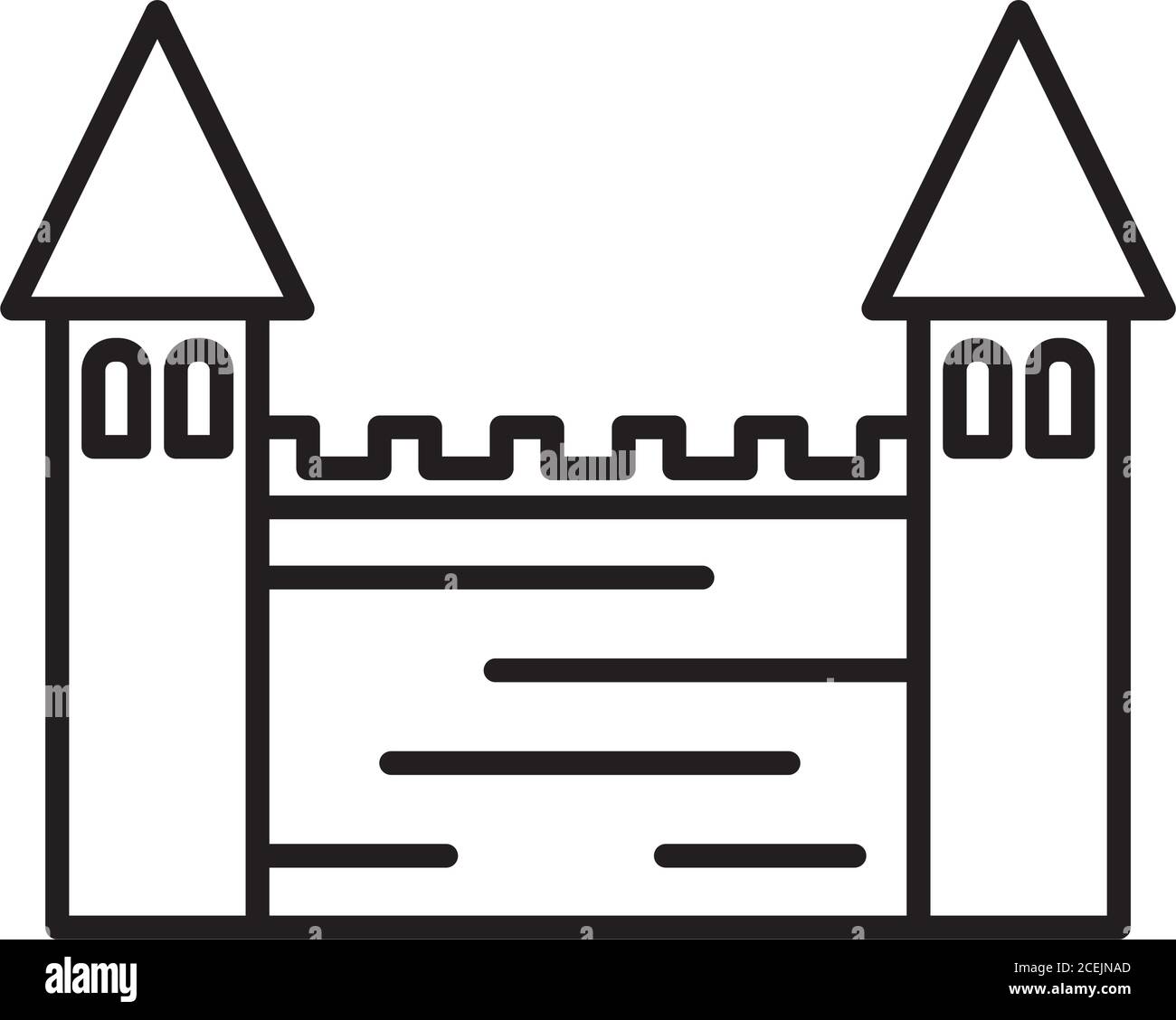 icône de château turc sur fond blanc, style de ligne, illustration vectorielle Illustration de Vecteur