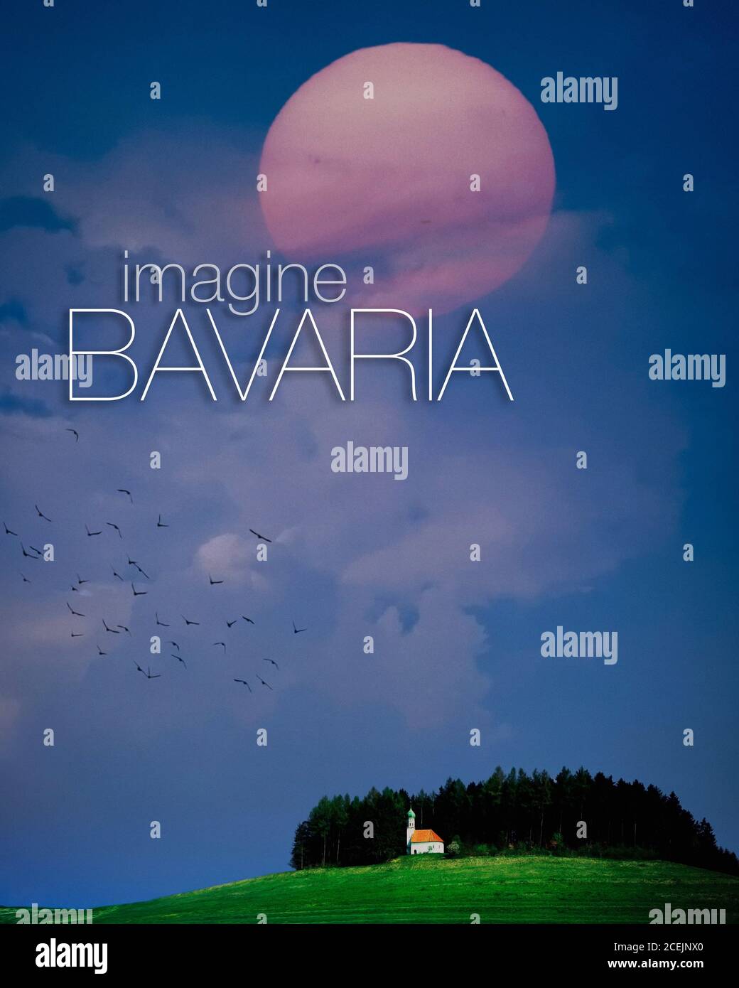 CONCEPT DE VOYAGE BAVAROIS : Imaginez la Bavière (Ascholding, Oberbayern) Banque D'Images