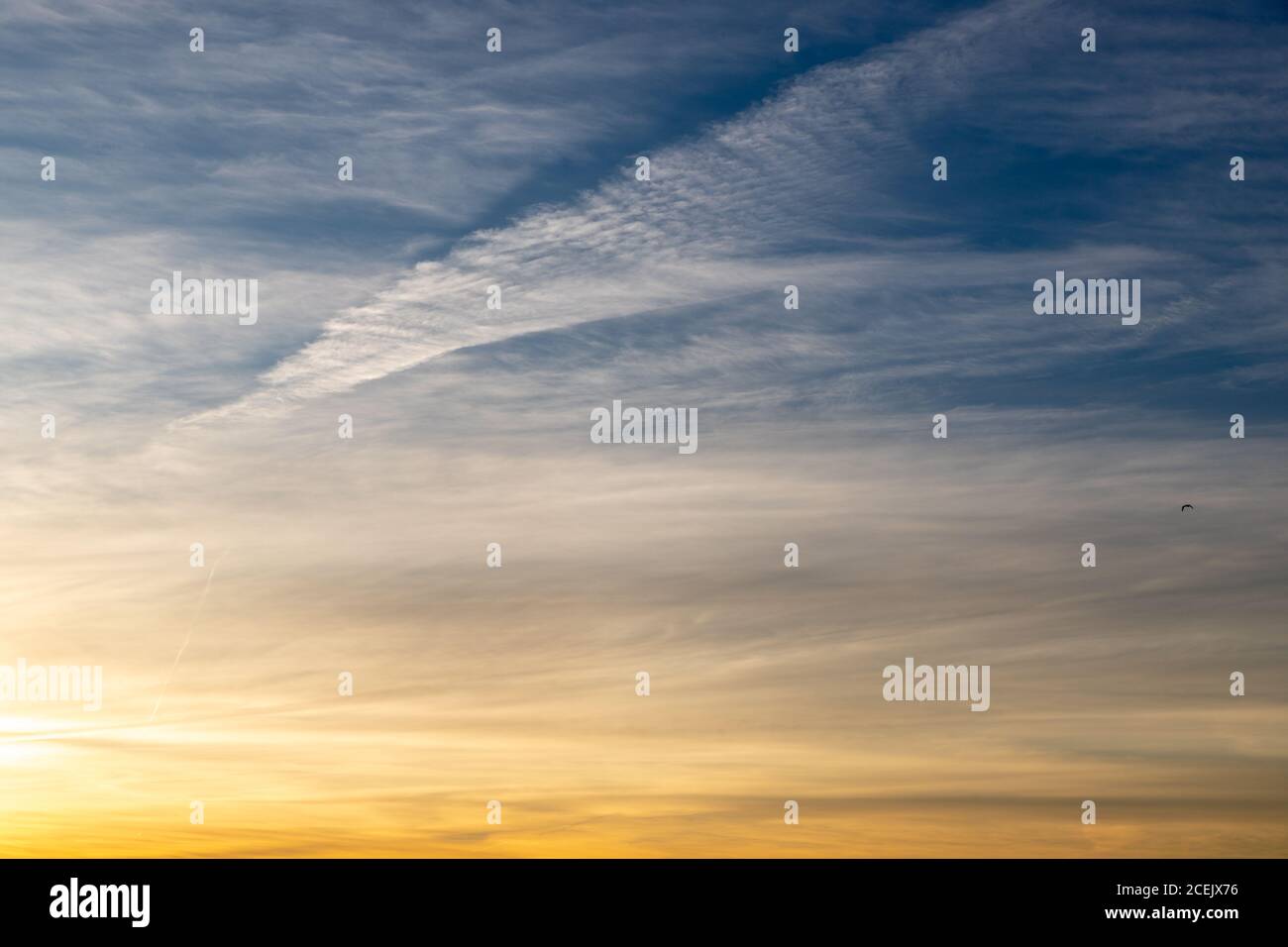 ciel et nuages au coucher du soleil image haute résolution Banque D'Images