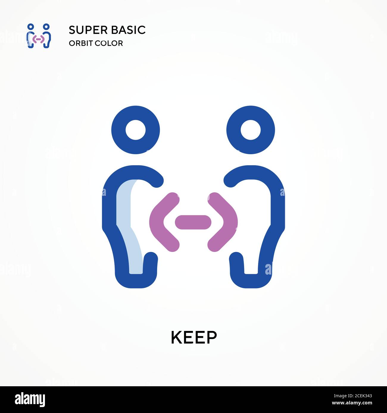 Conserver l'icône de vecteur de couleur d'orbite super basique. Modèle de conception de symbole d'illustration pour élément d'interface utilisateur Web mobile. Pictogramme moderne de couleur parfaite sur le St modifiable Illustration de Vecteur