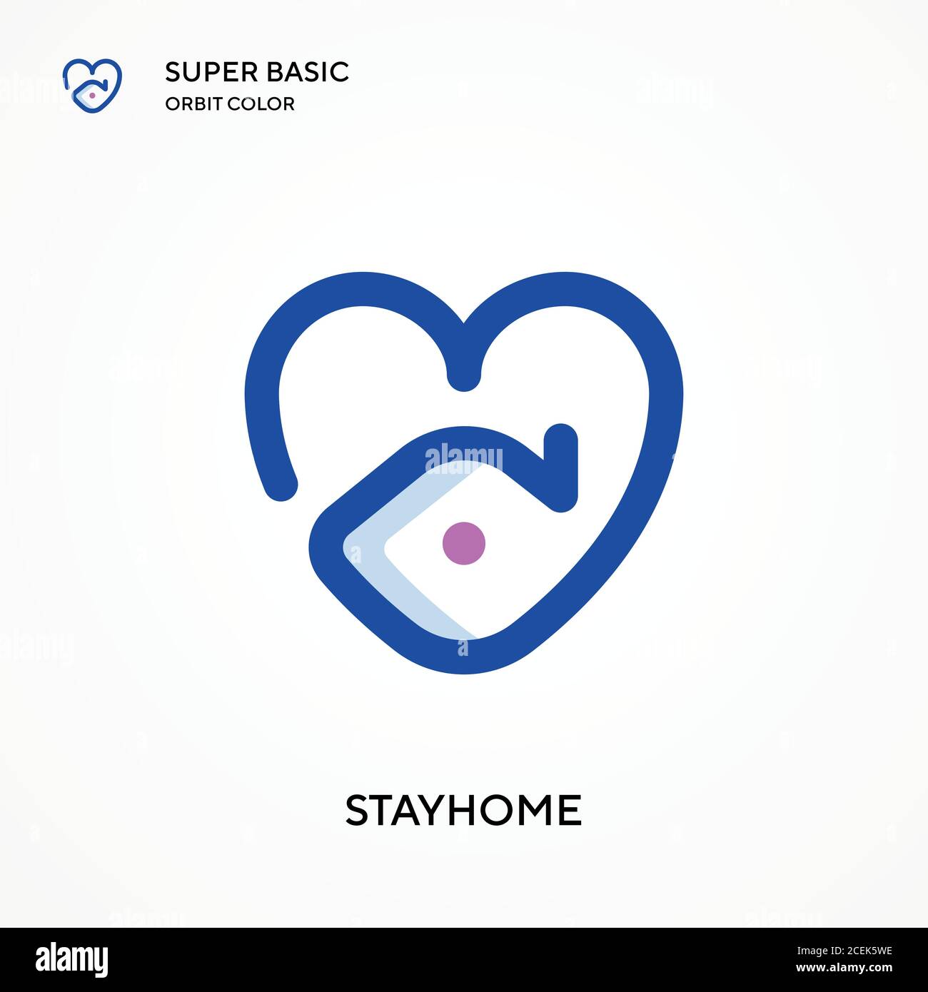 Icône de vecteur de couleur Stayhome Super Basic Orbit. Modèle de conception de symbole d'illustration pour élément d'interface utilisateur Web mobile. Pictogramme moderne de couleur parfaite sur l'éditabl Illustration de Vecteur