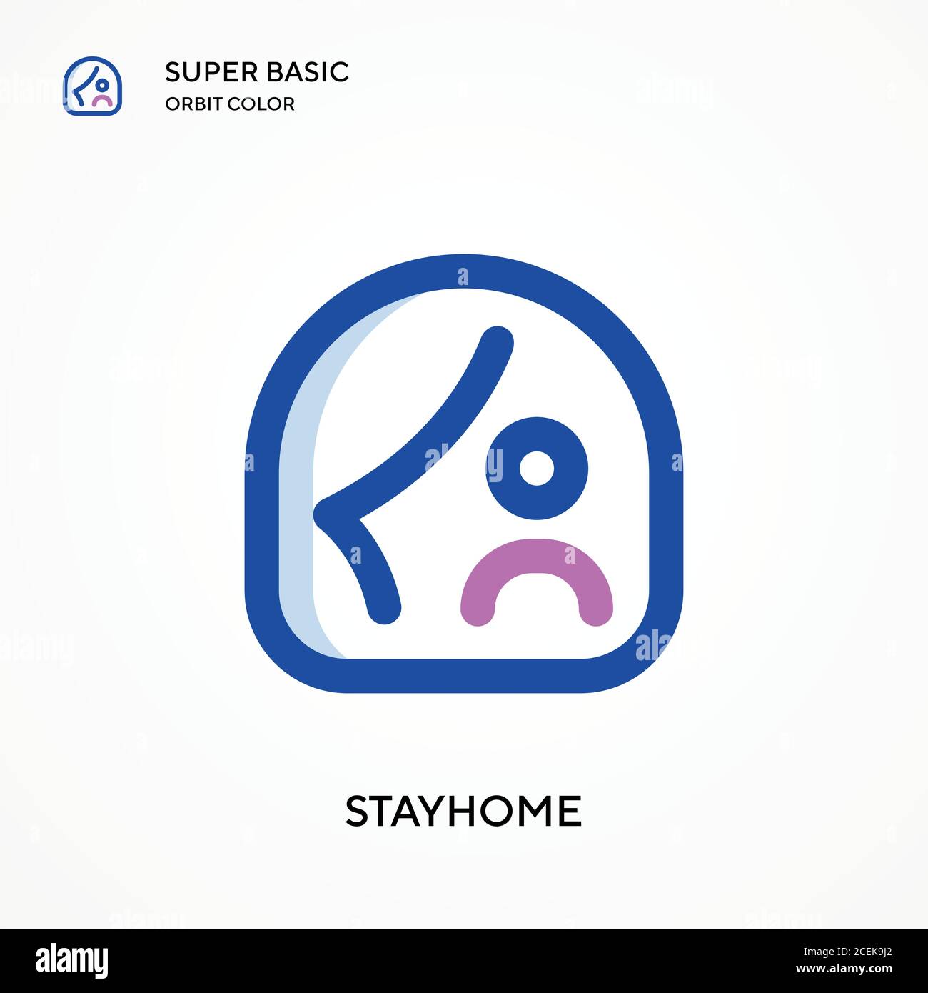Icône de vecteur de couleur Stayhome Super Basic Orbit. Modèle de conception de symbole d'illustration pour élément d'interface utilisateur Web mobile. Pictogramme moderne de couleur parfaite sur l'éditabl Illustration de Vecteur