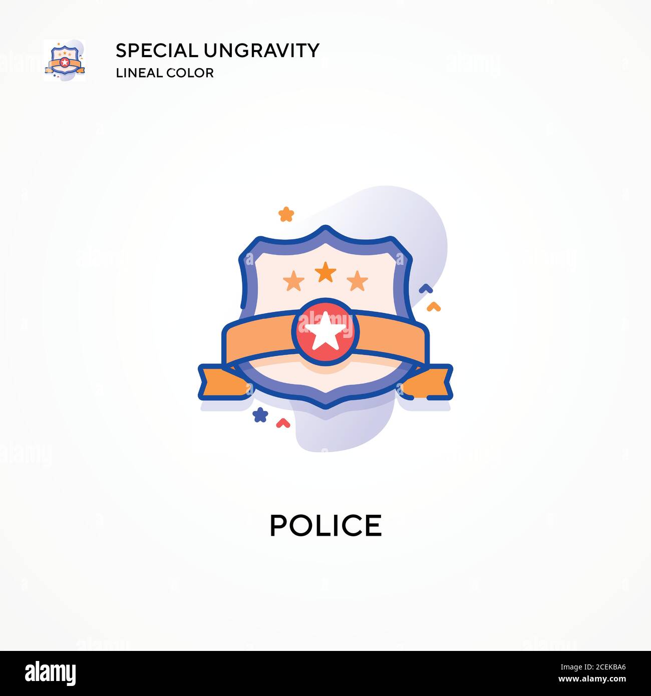 Icône de couleur spéciale ungravity Lineal police. Concepts modernes d'illustration vectorielle. Facile à modifier et à personnaliser. Illustration de Vecteur