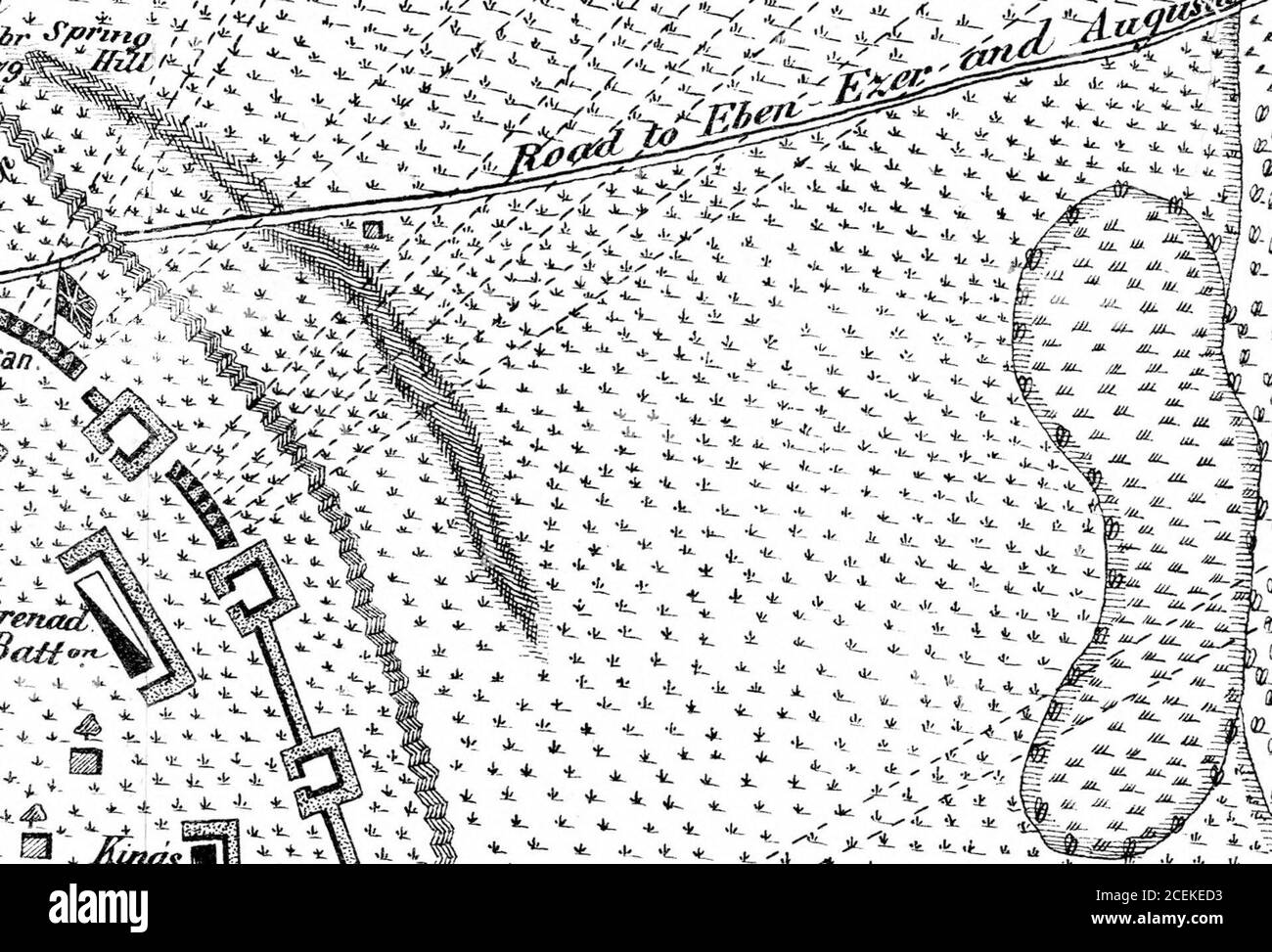 . Le siège de Savannah, en 1779. Banque D'Images