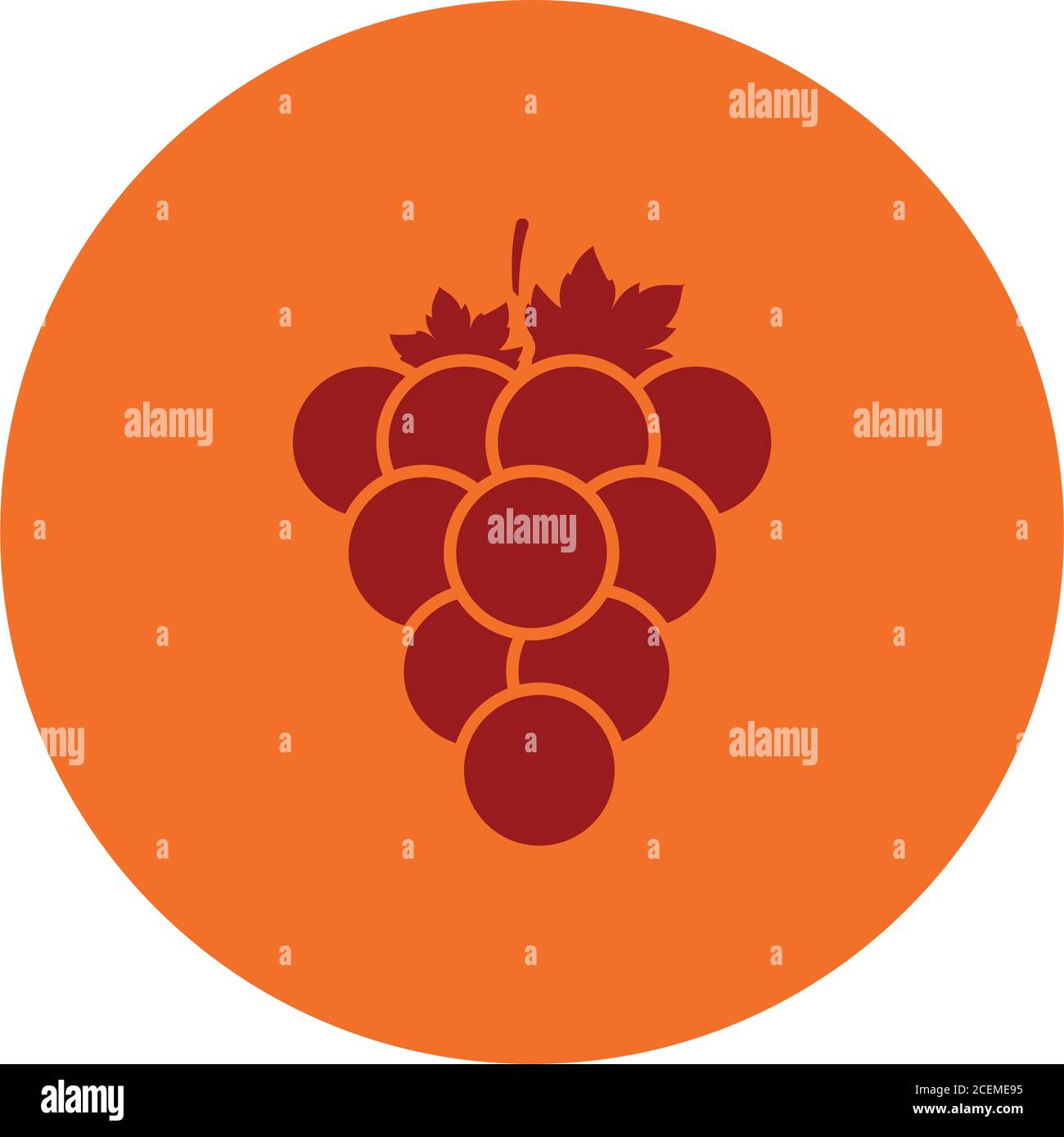 icône en forme de grappe sur fond blanc, style de bloc, illustration vectorielle Illustration de Vecteur
