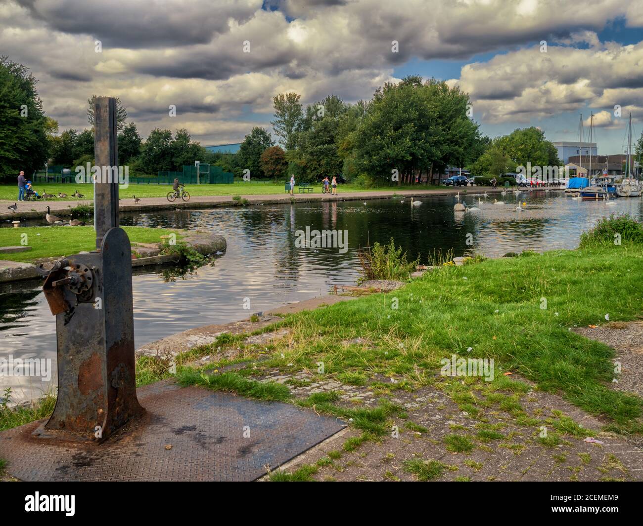 01.09.2020 Spike Island, Merseyside, Royaume-Uni. Spike Island est un parc situé à Widnes, Halton, dans le nord-ouest de l'Angleterre. C'est une île artificielle entre le Sankey C Banque D'Images