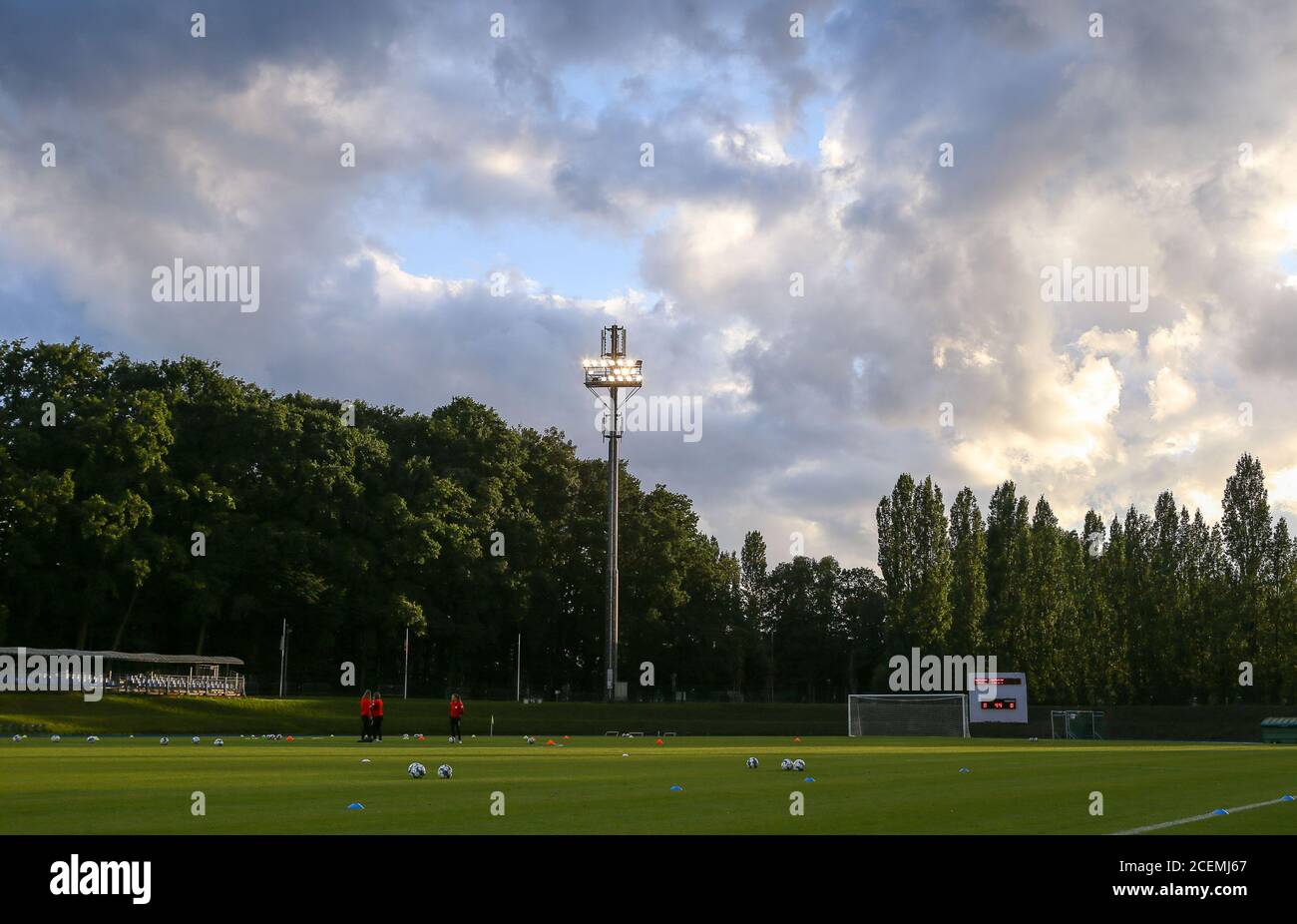 Sint Lambrechts Woluwe, Belgique. 28 août 2020. Illustration de Stade Fallon avant un match de football féminin entre FC Femina White Star Woluwe et Dames Zulte Waregem le premier jour de match de la saison 2020 - 2021 de la SuperLeague belge des femmes, vendredi 28 août 2020 à Sint Lambrechts Woluwe, Belgique . PHOTO SPORTPIX.BE | SPP | SEVIL OKTEM Swal Oktem | Sportpix.be | SPP Credit: SPP Sport Press photo. /Alamy Live News Banque D'Images