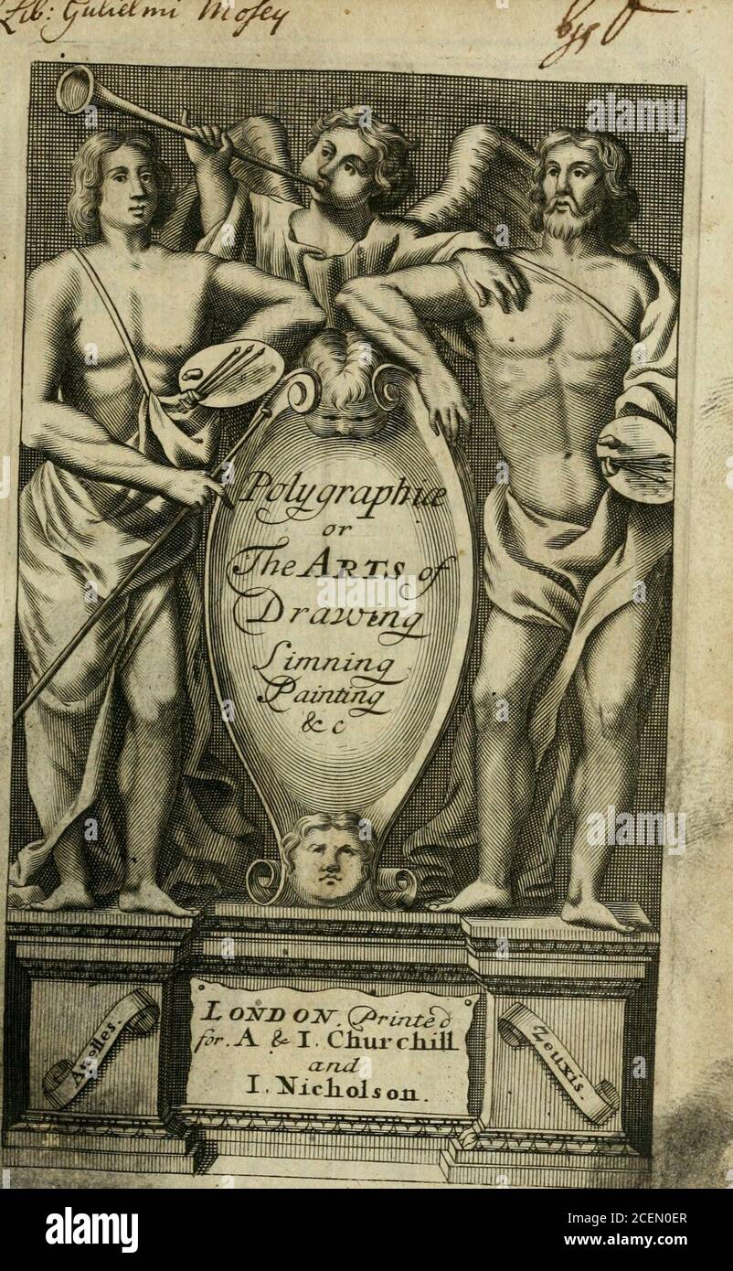 . Polygraphice, ou, les arts du dessin, de la gravure, de la gravure, de la gravure, de la mise en limon, de la peinture, du vernissage, du japening, de la dorure, etc : en deux volumes .... /m ^ GPTTY rFNTFR OBfiARV :£sinr. ». f-ri .• * /•/. lii: I. POLTGRAFHICE: O R,les arts du dessin, gravure, gravure, Limning, peinture, VCR-nifliing, Japanjng, Gilding, d^c. Dans deux Volumns. CONTENANT, I. The Arts nf^ dessin hommes, femmes, Landbissetes, i&c* II &lt;?/gravure, gravure, ^ni Limning. III 0/peinture, Wafhing, coloriage, Gilding. IV De l'original, de l'avancement et de la Perfeftion jf point- ing, tvitch les différentes peintures des anciens. V. de l'AR Banque D'Images