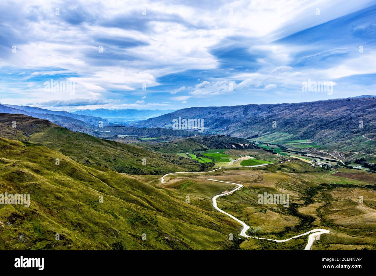 Cardrona Valley, Otago, Île du Sud, Nouvelle-Zélande, Océanie. Banque D'Images