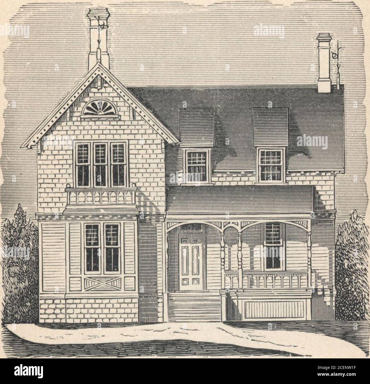 . Maisons de campagne et de village. , 4 X 6 po. 2 plaques de 13 pi de long, 4 X 6 po 26 plaques de 3 pi de long, 4 X 6 po plaques long2 de 15 pi, 4 x 6 po. 13 pieds de long, 40 poutres, 3 x 8 po. Poutres longues de 15 pieds 14, 3X7 in. 13 pi de long 100 solives, 3x4x13. À 15c. Chaque 1K nn 200 bandes murales 2X4X13, à 11c. Chaque 22 nn 230 panneaux latéraux de nouveauté, à 28c. Chaque matériel de Vimy Cornice est nn 300 lattes de gradation, à 6c. Chaque T^J 35 bardeaux, FJJ À si .25 par bouquet. Faire ^ 150 planche de sol, à 28c. Chacun. 42 ^ 2 escaliers (complet) n° 5 caves (complet), à 3 $ chaque VM 16 fenêtres principales (complet), au §7 ea Banque D'Images