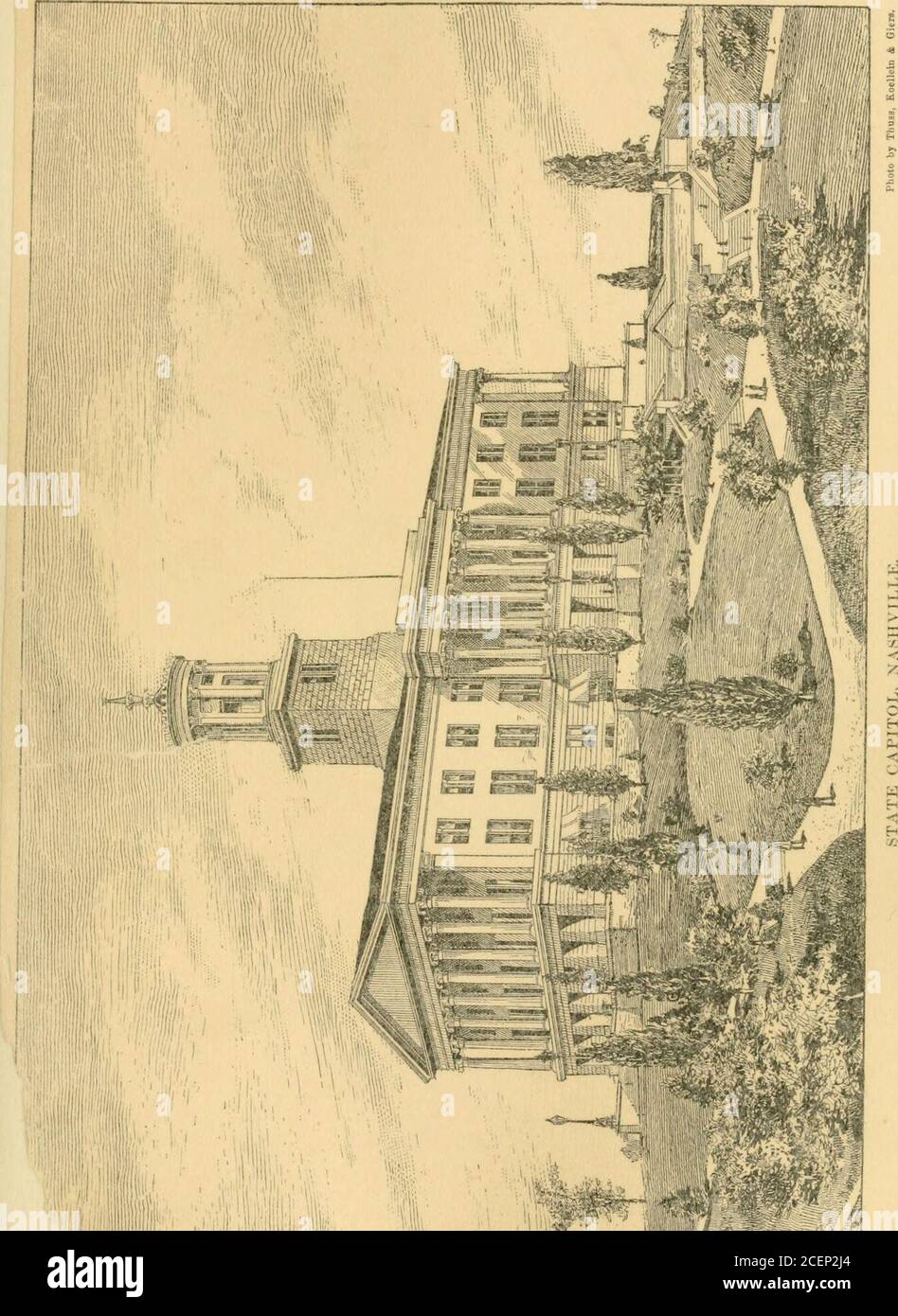 . Histoire du Tennessee, du plus tôt au présent; avec un croquis historique et biographique des comtés de Giles, Lincoln, Franklin et Moore;. Mesures du charbon. Dans le district de sewanee, qui englobe des parties des comtés de Franklin, Marion, Sequatchie, Grundy, Warren, Bledsoe et Yan Buren, les mesures coalmeans sont approximativement horizontales. La section suivante, dont les strates les plus basses sont prises du golfe de Little gizzard Creek, à deux milles au sud de Tracy City,^ et les plus hautes successivement en amont du ruisseau jusqu'au plateau ou au sommet du conglomérat, expose Banque D'Images