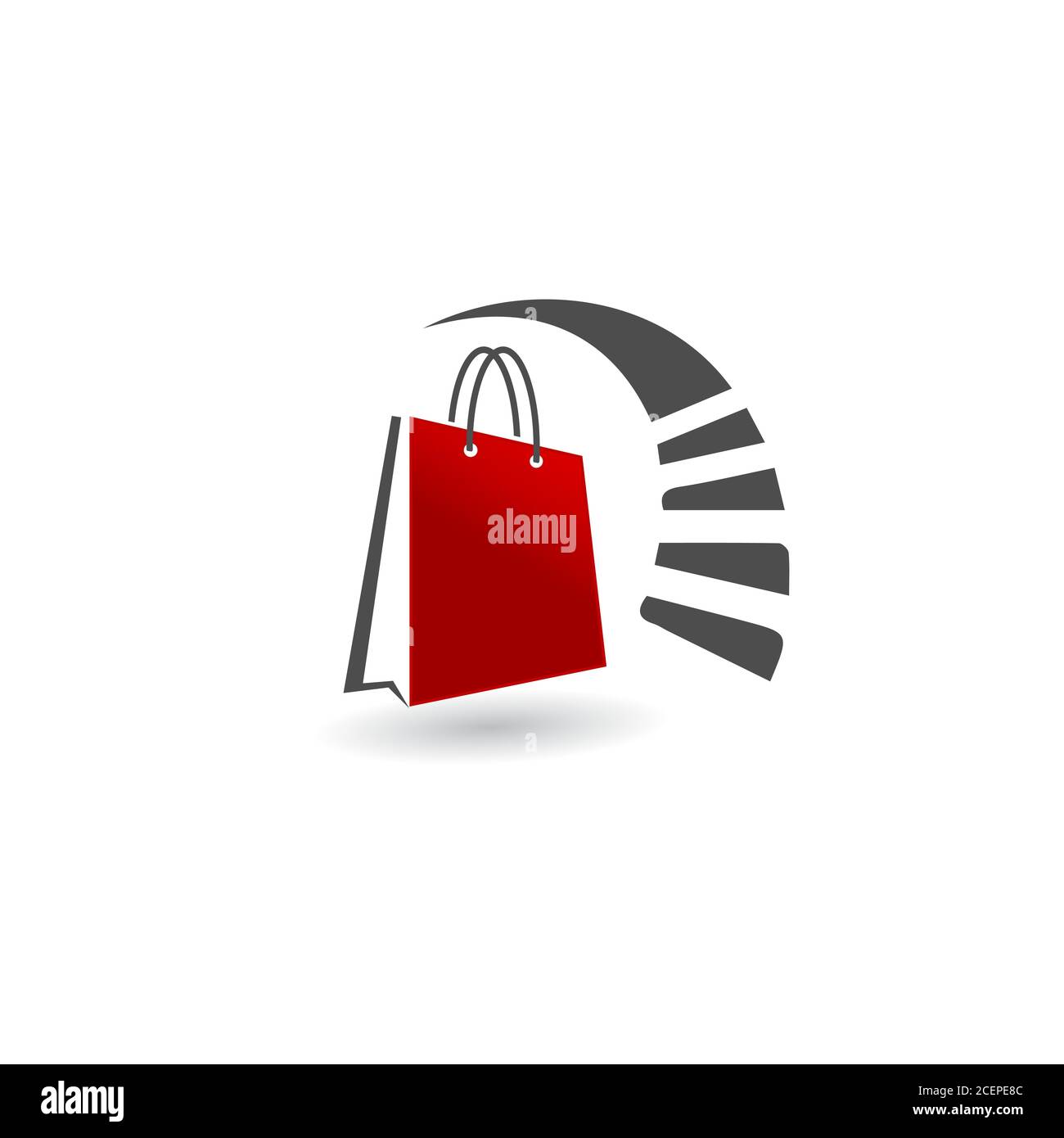 Symbole d'icône de sac d'achats pour votre meilleur symbole professionnel avec code à barres. Icône de sac Fast Shopping dans un style tendance. Illustration vectorielle EPS.8 EPS.10 Illustration de Vecteur