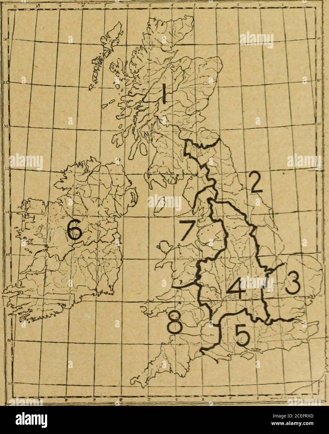 . The Mark Lane express, revue agricole & c. T H £ BAROMÈTRE GRAPHIQUE : OBSERVATIONS OFFICIELLES SQPPLTEDL$Y LA SEMAINE MÉTÉOROLOGIQUE OFFICEFR SE TERMINANT LE 28 AOÛT, LONDRES.LECTURES PRISES CHAQUE JOUR À 8 H ET GT;- DC O&GT;? DC> >QC 9 kJ Z<X y & lt; tx QCO BAROMETERINCHES 31.0ft6 I 32I 30.098 5r 65A, 2 290 9 876643 » 28.0 5o UJ M & lt; DC 0 H 5 azo carte des îles britanniques montrant des groupements de comtés représentant les districts météorologiques. (Spécialement préparé pour le Mark Lane Express.) 4 hauteur du Baromètre. Mardi (août 22) ... 29.85 mercredi ( „ 23) ... 2974 jeudi ( „ 24) ... 2 Banque D'Images