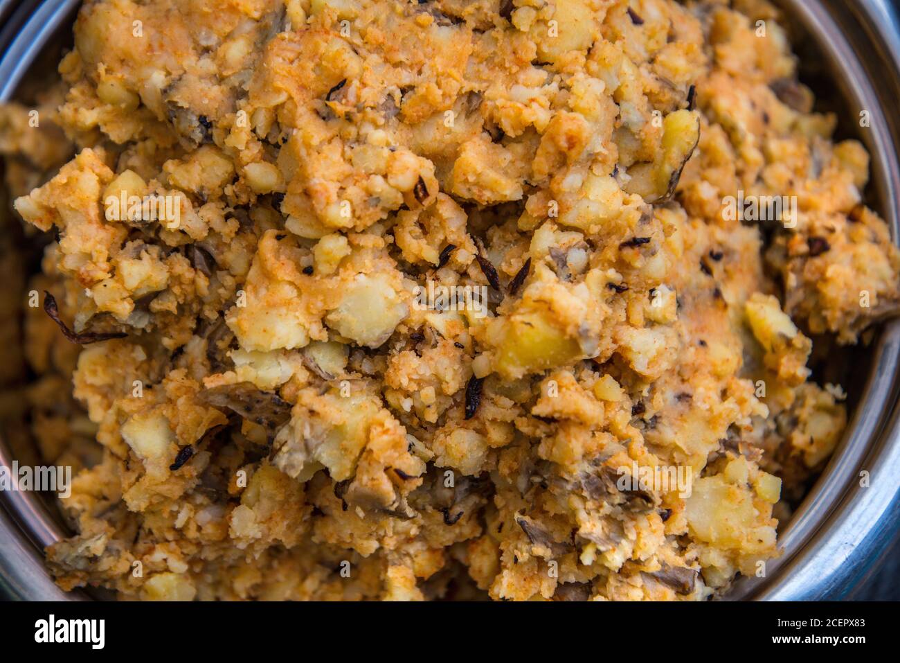 Purée de pommes de terre à Khulna, Bangladesh. Banque D'Images