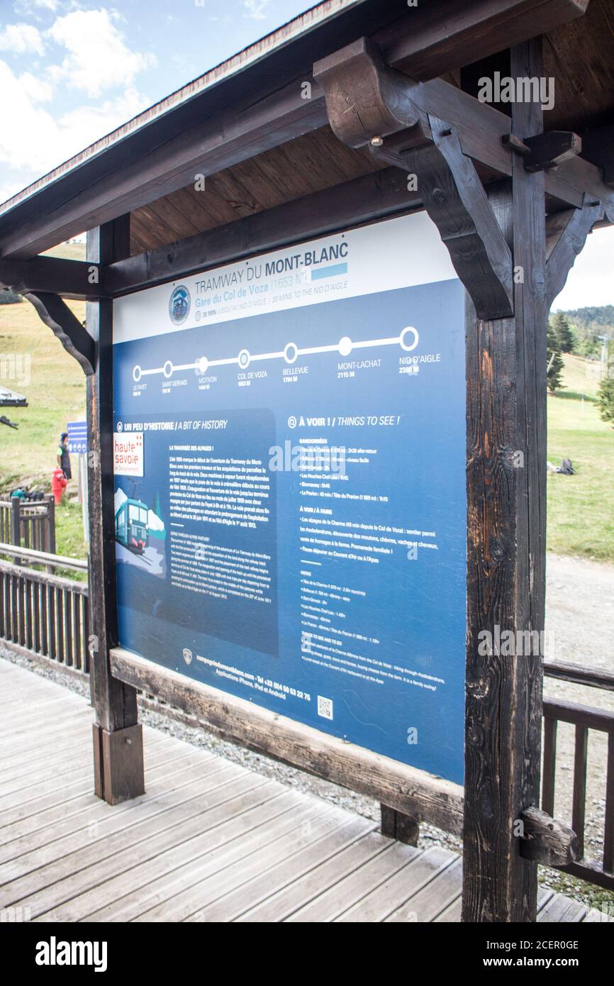 Tramway du Mont Blanc Banque D'Images