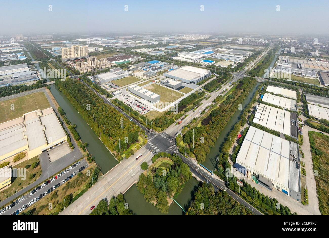 Suzhou. 31 octobre 2019. La photo aérienne prise le 31 octobre 2019 montre une vue sur le parc d'innovation sino-allemand de Taicang, dans la province de Jiangsu, en Chine orientale. Credit: Li Bo/Xinhua/Alay Live News Banque D'Images